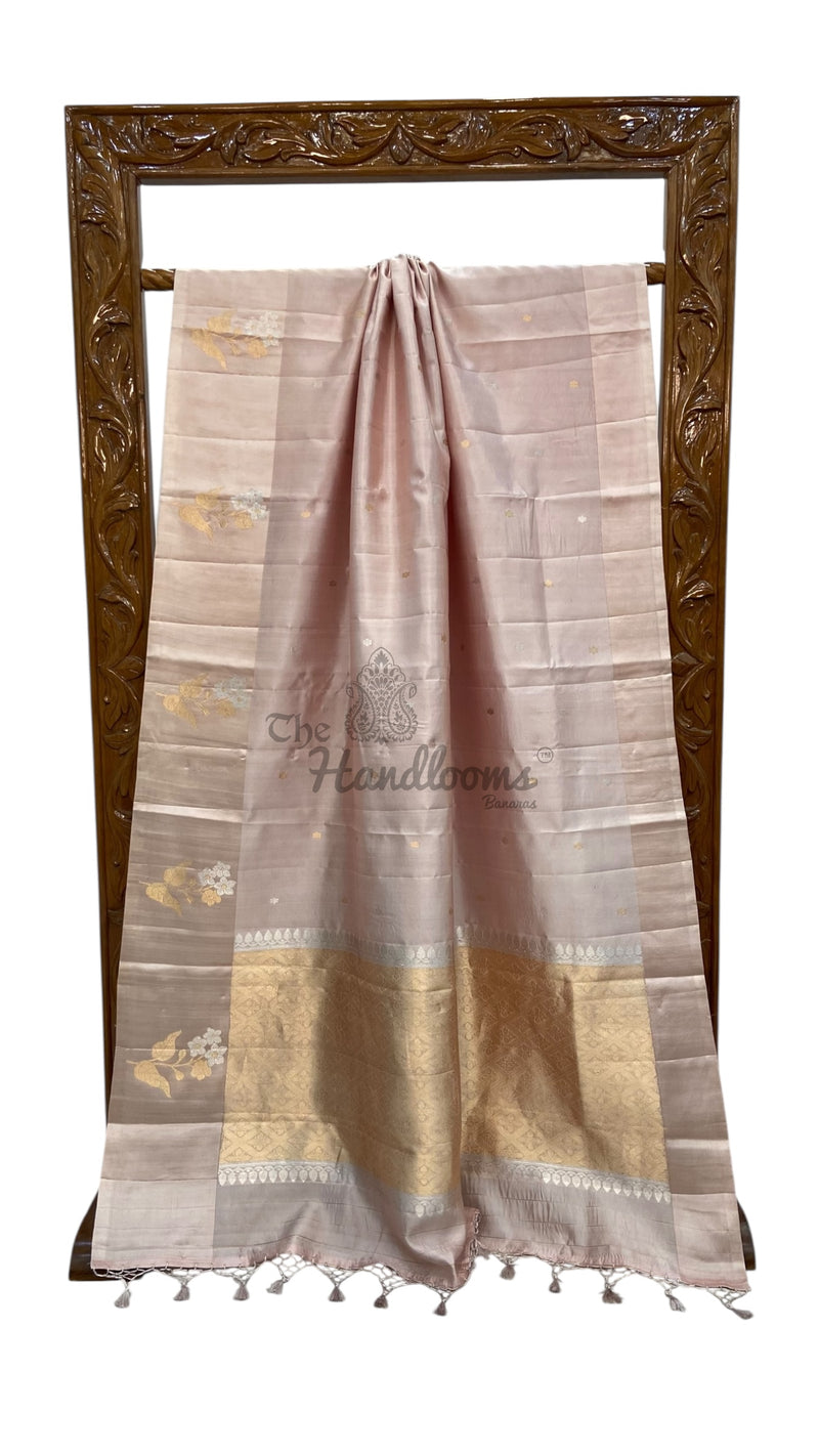 Pure Katan Silk Banarasi Handloom Saree - All over Kadua motifs - The Handlooms