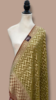 Pure Khaddi Georgette Handloom Dupatta - The Handlooms