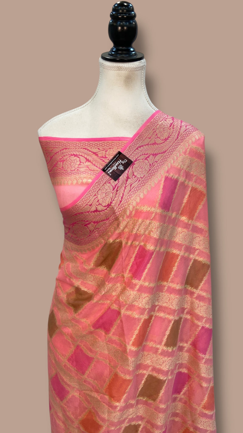 Pure Chiffon Khaddi Banarasi Saree - The Handlooms