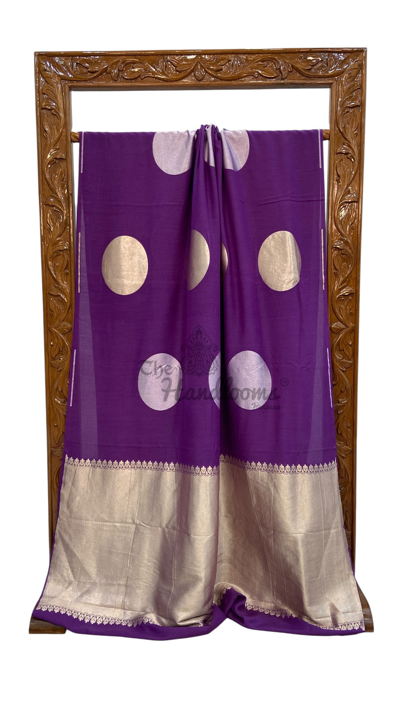 Moonga Georgette Handloom Banarasi Saree - The Handlooms
