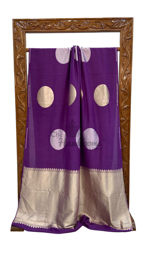 Moonga Georgette Handloom Banarasi Saree - The Handlooms