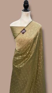 Pure Katan Silk Banarasi Handloom Saree - All Over Motifs - The Handlooms