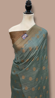 Pure Tussar Silk Handloom Banarasi Saree - The Handlooms
