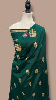Pure Katan Silk Banarasi Handloom Saree - All over Kadua Motifs - The Handlooms