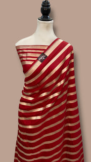 Dia Mirza in Pure Katan Silk Banarasi Handloom Saree - Stripe - The Handlooms