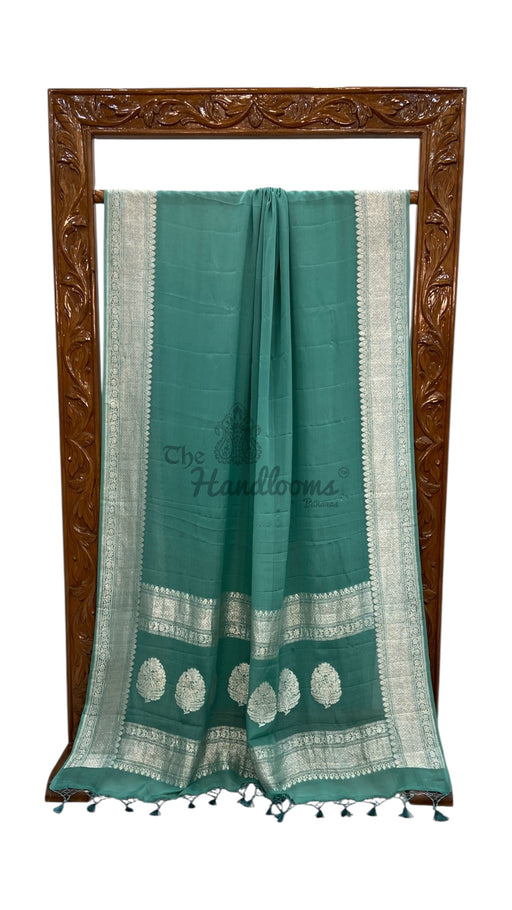 Pure Georgette Banarasi Handloom Saree - The Handlooms