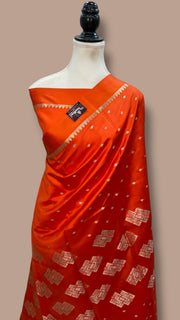 Pure Mango Silk Banarasi Handloom Saree - The Handlooms