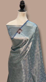 Pure Kora Tissue Tanchui Handloom Banarasi Saree - The Handlooms
