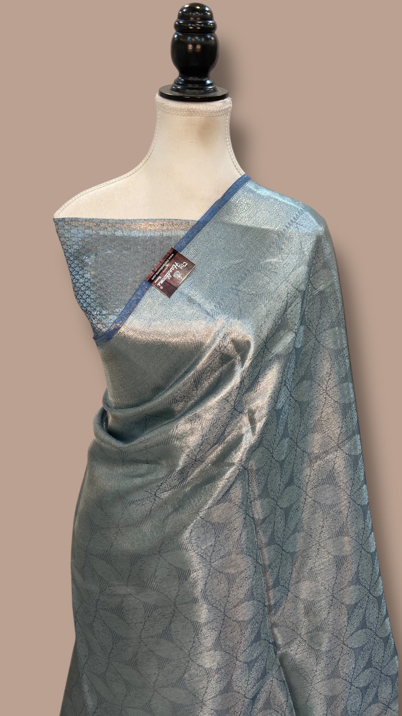 Pure Kora Tissue Tanchui Handloom Banarasi Saree - The Handlooms