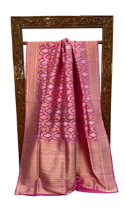 Pure Katan Silk Banarasi Handloom Saree - All Over Sona Roopa Jaal Work - The Handlooms