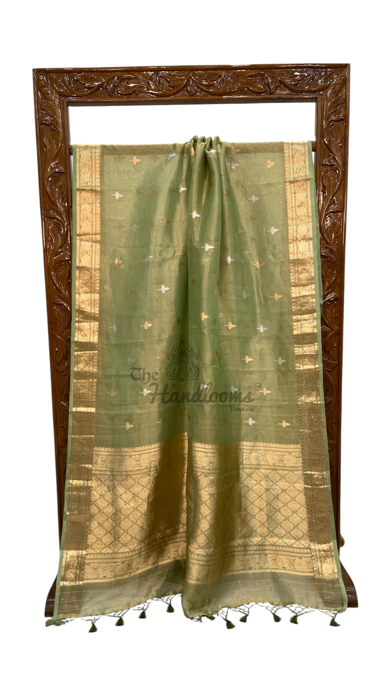 Pure Kora Tissue Handloom Banarasi Saree - The Handlooms