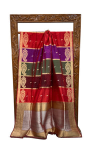 Pure Katan Silk Banarasi Handloom Saree - Rangkat - The Handlooms