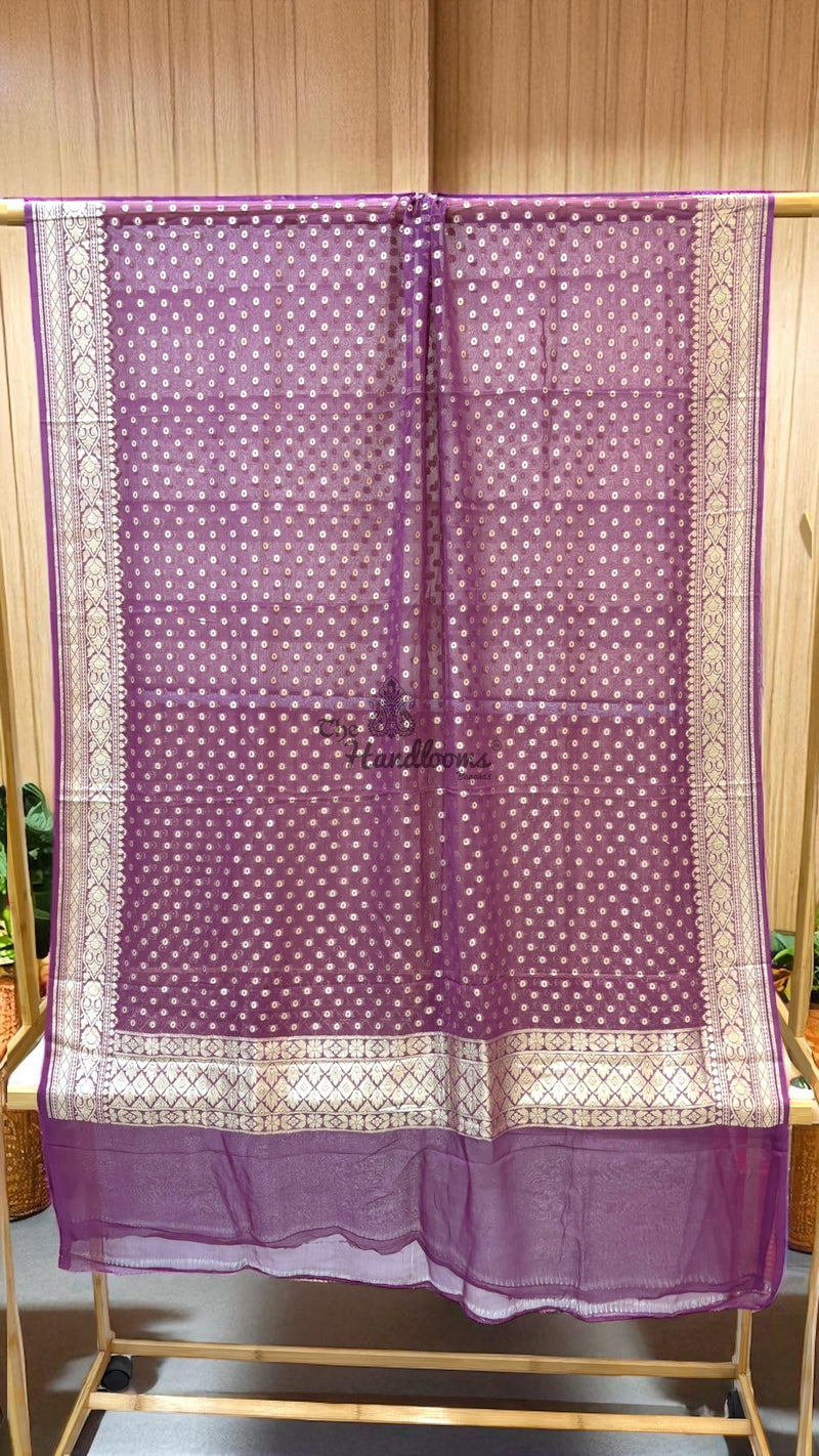 Pure Khaddi Georgette Handloom Dupatta - The Handlooms