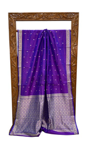 Pure Katan Silk Reshmi Zari Banarasi Handloom Saree - The Handlooms