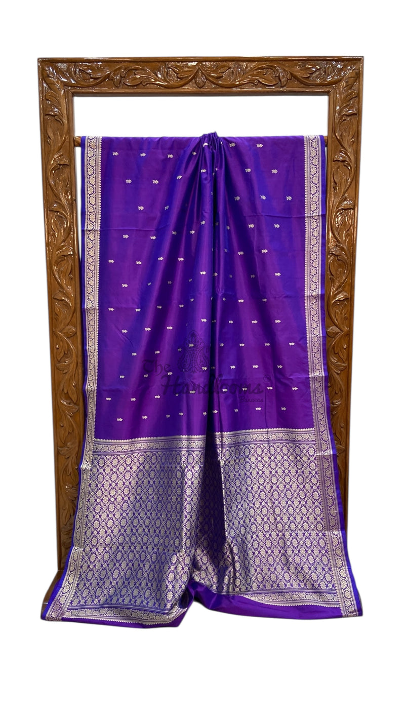 Pure Katan Silk Reshmi Zari Banarasi Handloom Saree - The Handlooms