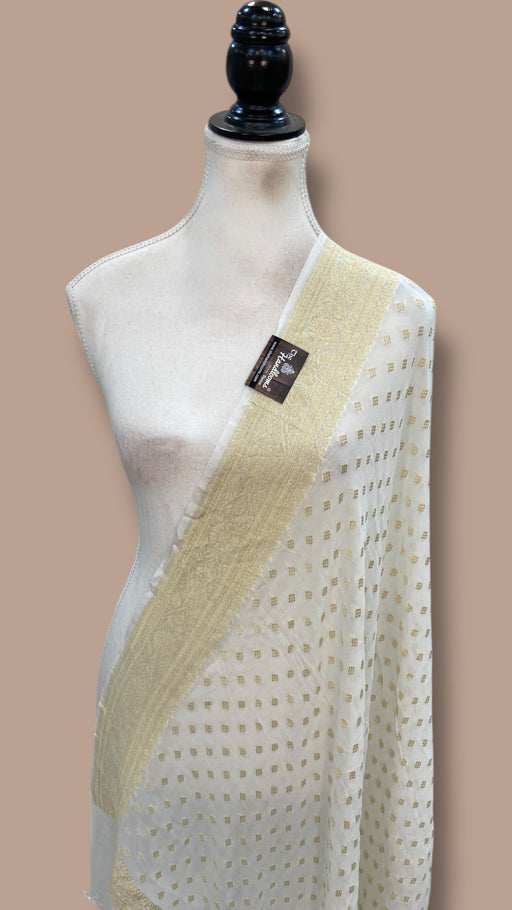 Pure Khaddi Georgette Handloom Dupatta - The Handlooms