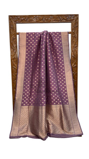 Pure Katan Silk Banarasi Handloom Saree - All Over Sona Roopa Jaal Work - The Handlooms