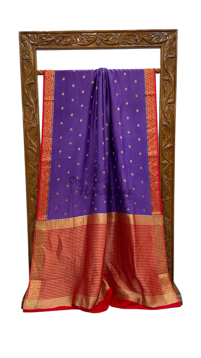 Moonga Georgette Handloom Banarasi Saree - The Handlooms