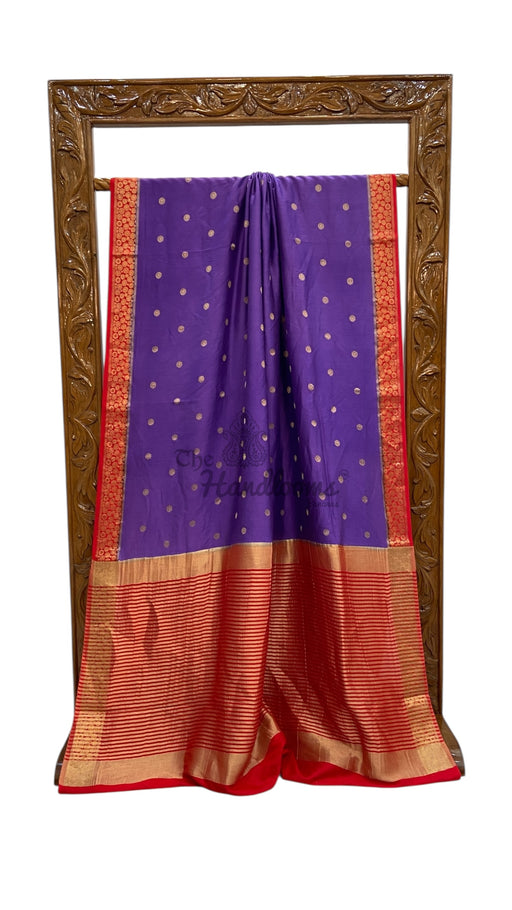 Moonga Georgette Handloom Banarasi Saree - The Handlooms