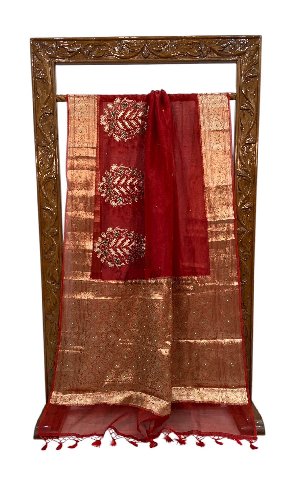 Pure Kora Tissue Handloom Banarasi Saree - Handwork — The Handlooms