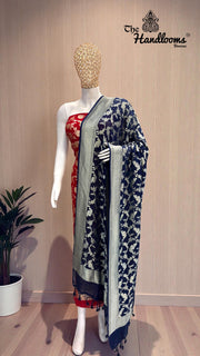 Khaddi Georgette Banarasi Dress material Water Zari - The Handlooms