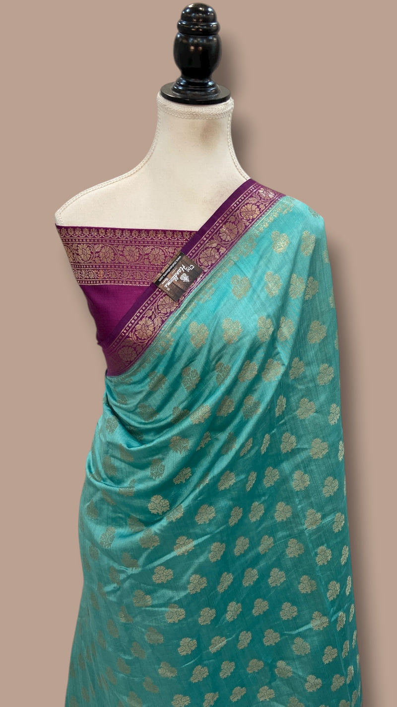 Pure Chiniya Silk Handloom Banarasi Saree - The Handlooms