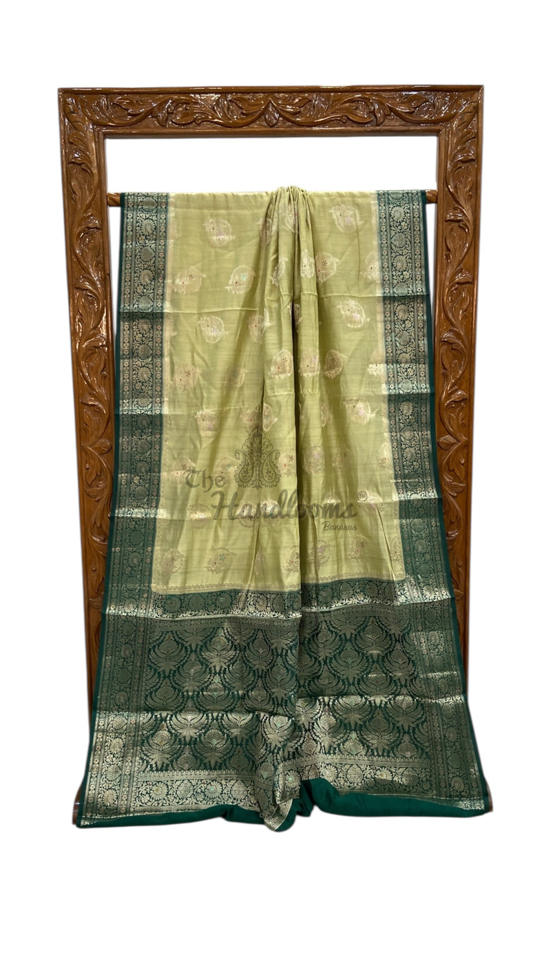 Pure Chiniya Silk Handloom Banarasi Saree - The Handlooms