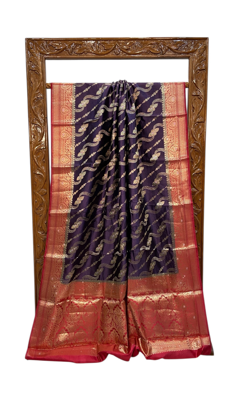 Pure Dupion Silk Banarasi Saree - The Handlooms