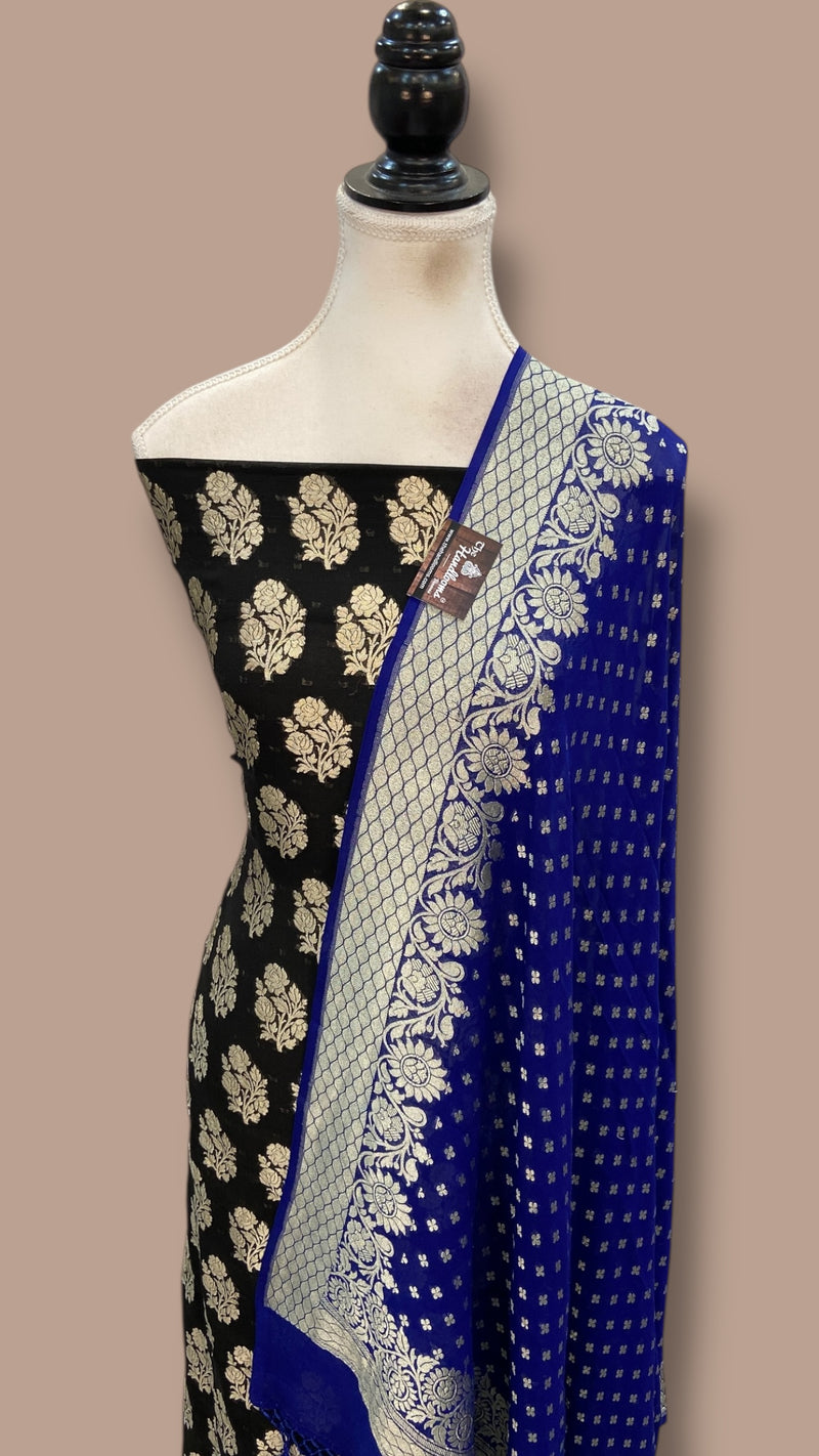 Khaddi Georgette Banarasi Dress Material Water Zari