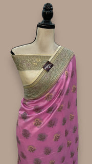 Pure Butter Crepe Banarasi Saree - The Handlooms