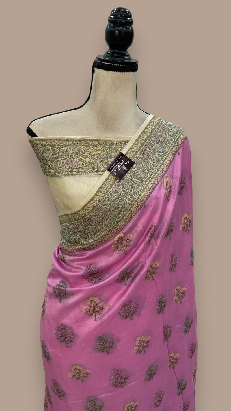 Pure Butter Crepe Banarasi Saree - The Handlooms