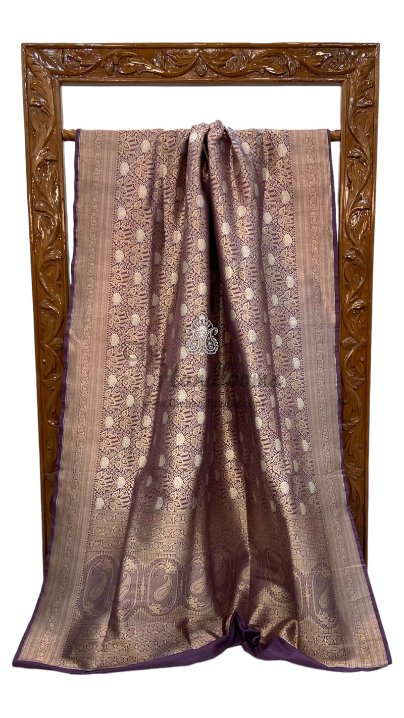 Pure Katan Silk Banarasi Handloom Saree - Tanchui Brocade With Sona Roopa - The Handlooms