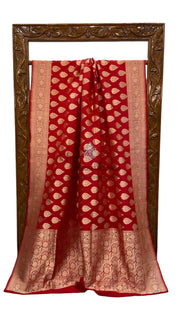 Pure Katan Silk Banarasi Handloom Saree - All over Jaal work - The Handlooms