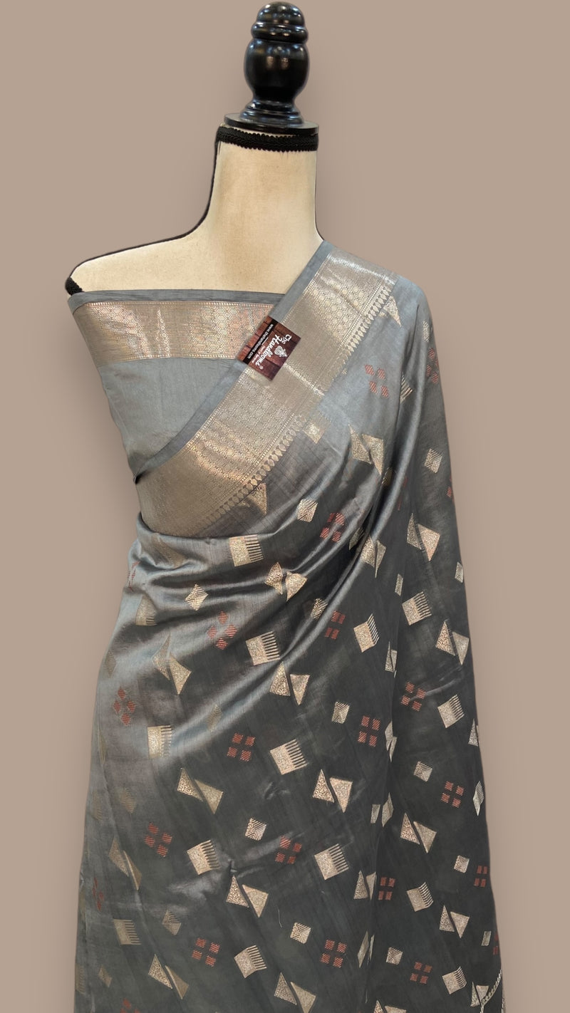 Pure Mango Silk Banarasi Handloom Saree - The Handlooms