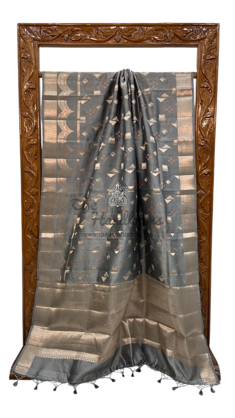 Pure Mango Silk Banarasi Handloom Saree - The Handlooms