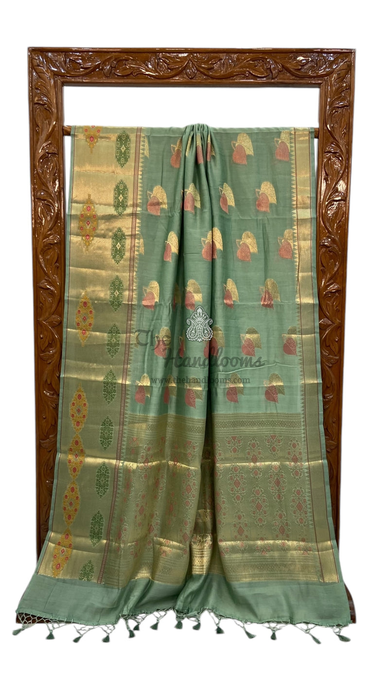 Pure Chanderi Handloom Banarasi Saree - The Handlooms