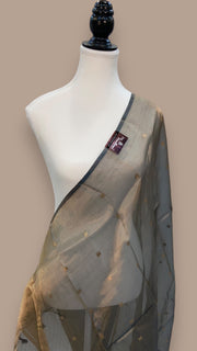 Pure kora Tissue Banarasi Brocade Handloom Dupatta - The Handlooms