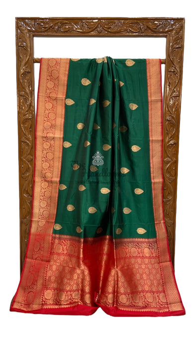 Pure Katan Silk Banarasi Handloom Saree - All over Kadua motifs