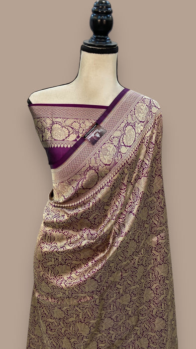 Pure Katan Silk Banarasi Handloom Saree - Tanchui Brocade