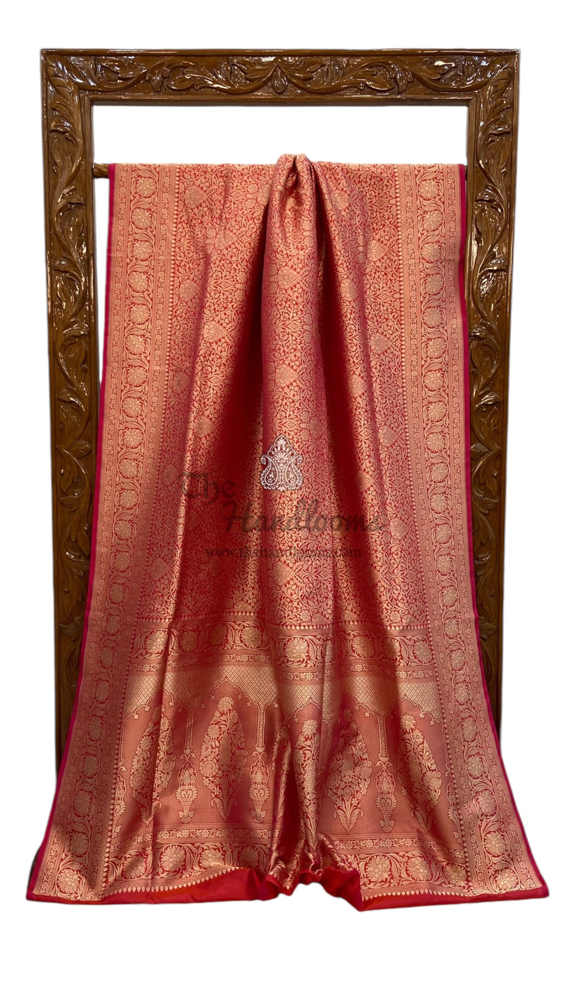 Pure Katan Silk Banarasi Handloom Saree - Tanchui Brocade - The Handlooms