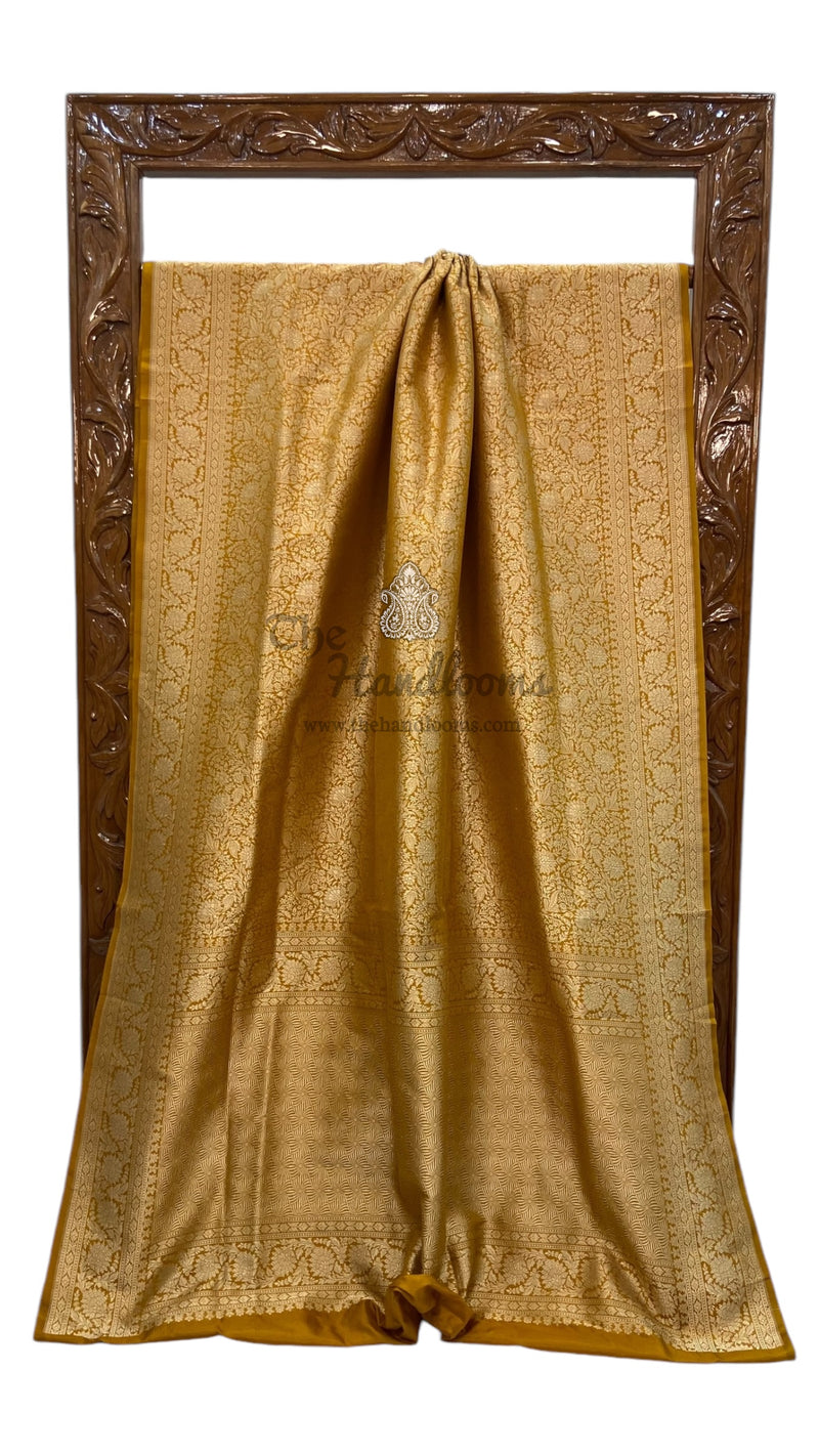 Pure Katan Silk Banarasi Handloom Saree - Tanchui Brocade - The Handlooms