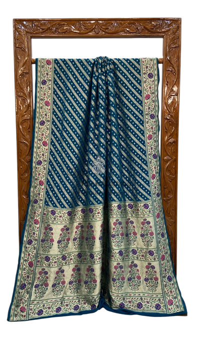 Pure Georgette Banarasi Handloom Saree - with meenakari work