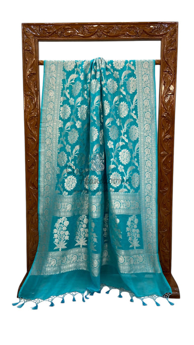 Khaddi Georgette Handloom Banarasi Saree