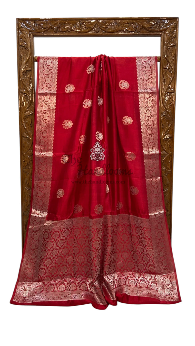 Pure Mango Silk Banarasi Handloom Saree - The Handlooms