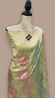 Pure Katan Rangkat Silk Banarasi Handloom Saree - All over Jaal work with Meenakari - The Handlooms