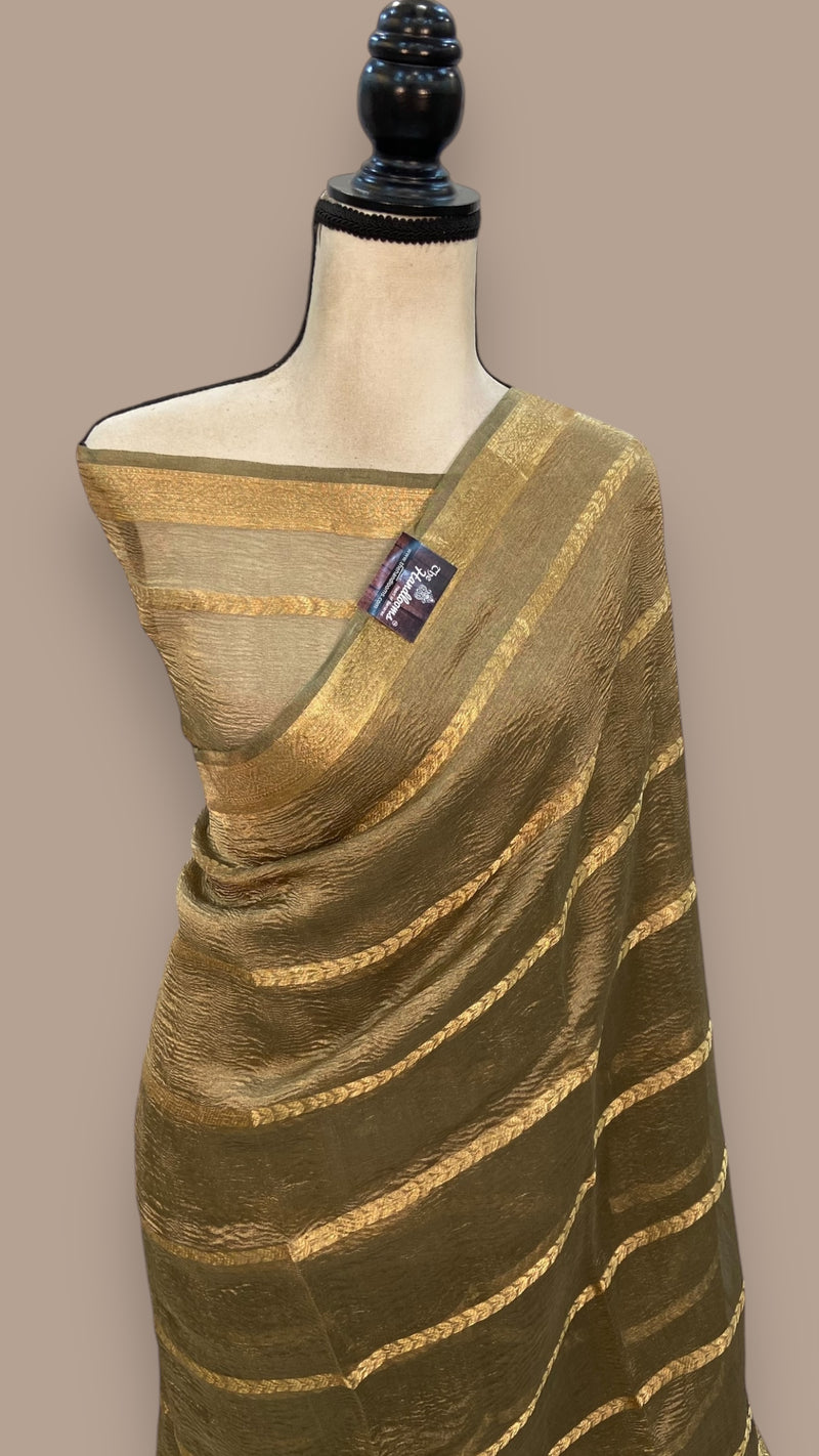 Pure Kora Tissue Handloom Banarasi Saree - The Handlooms