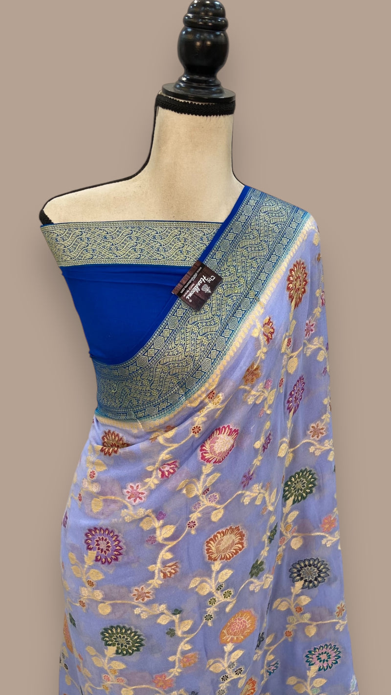 Pure Crepe Georgette Banarasi Saree - The Handlooms