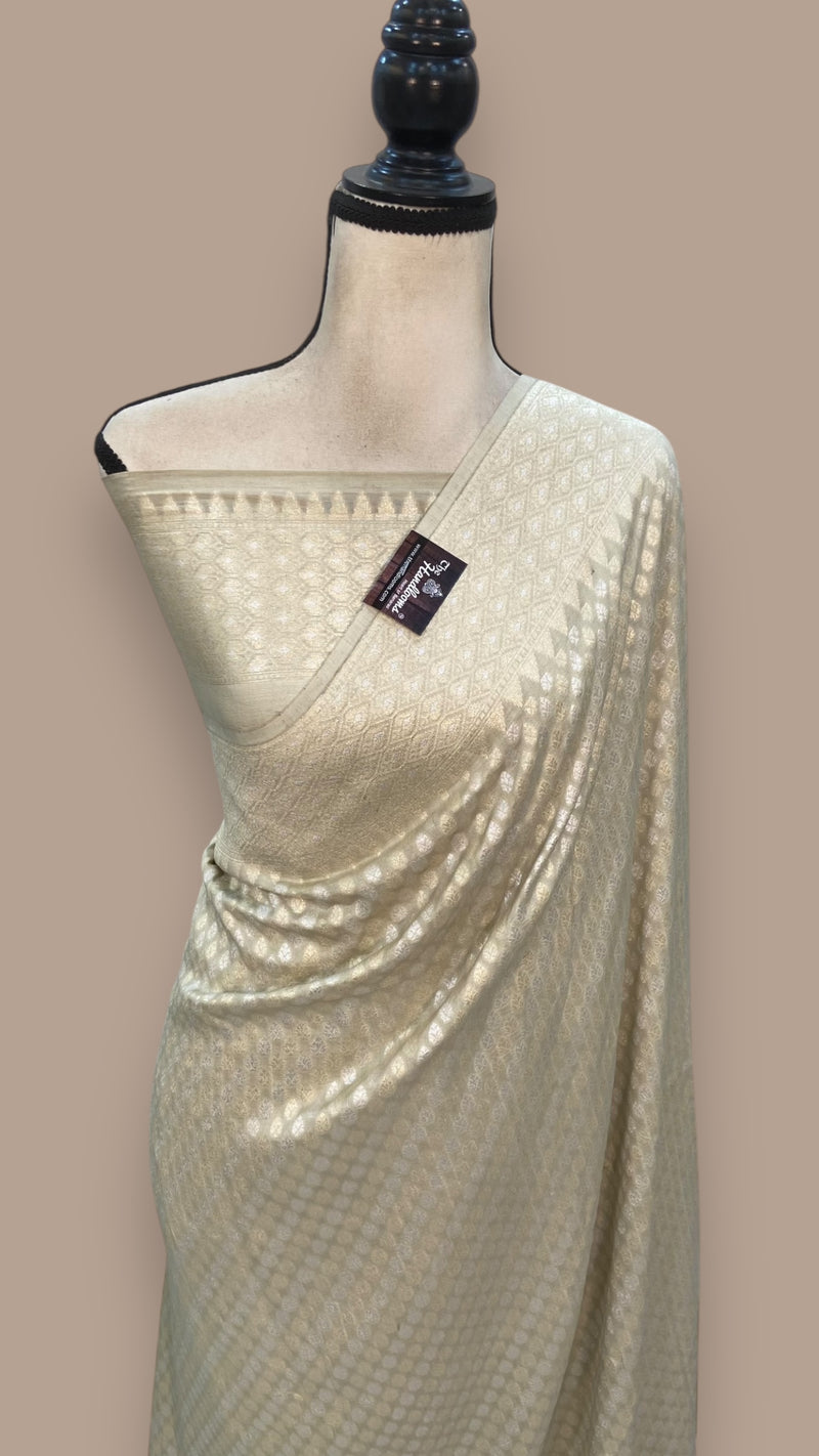 Pure Moonga Khaddi Handloom Banarasi Saree - The Handlooms