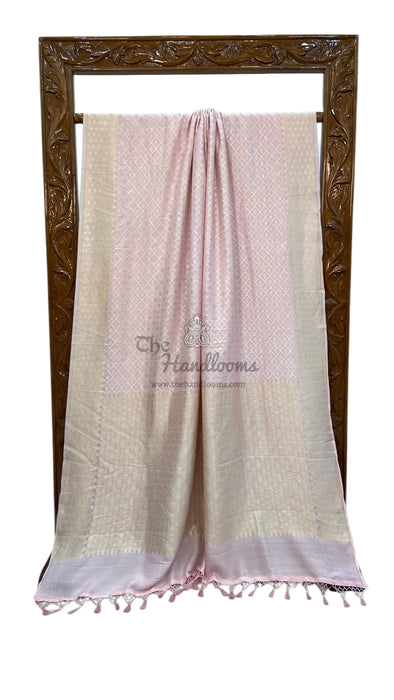 Pure Cream Khwaab Khaddi Handloom Banarasi Saree