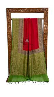 Pure Khaddi Georgette Handloom Banarasi Saree - The Handlooms